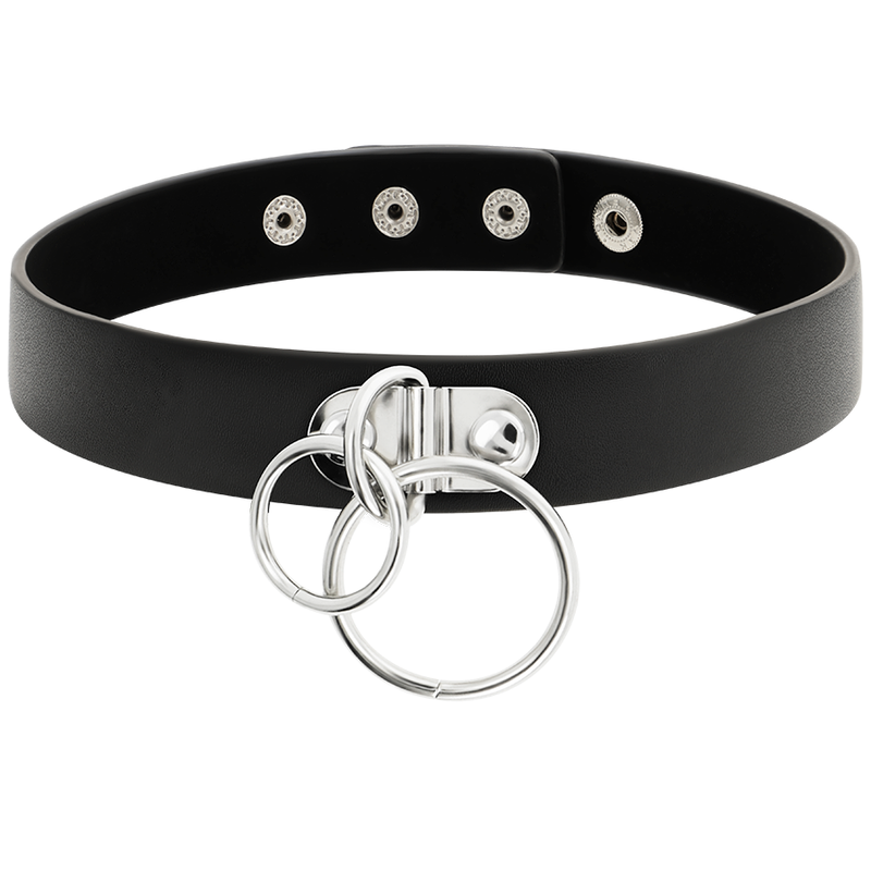 COQUETTE - CHIC DESIRE CHOKER CUERO VEGANO DOBLE ANILLA