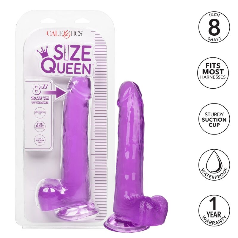 CALEXOTICS - SIZE QUEEN DILDO LILA 20.3 CM