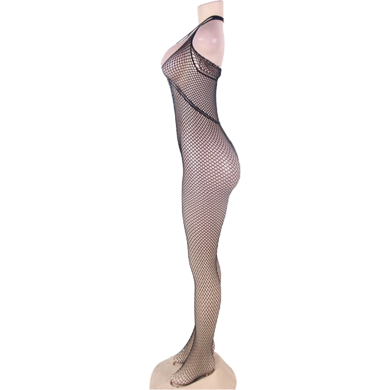 QUEEN LINGERIE - BODYSTOCKING CUELLO HALTER Y ESPALDA ABIERTA S/L