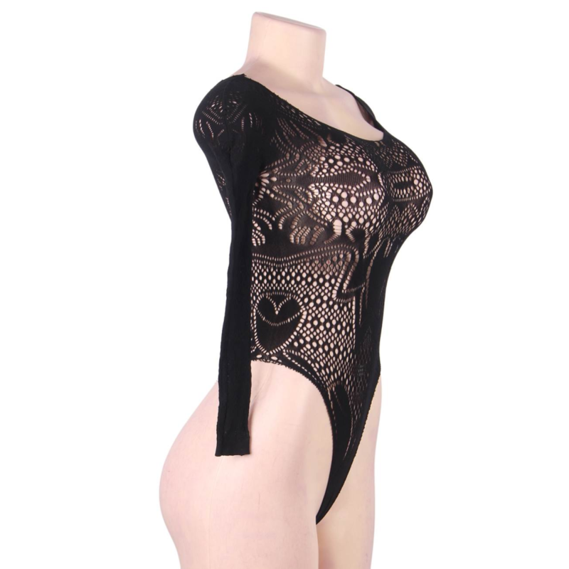 QUEEN LINGERIE - LONG SLEEVE TEDDY S/L