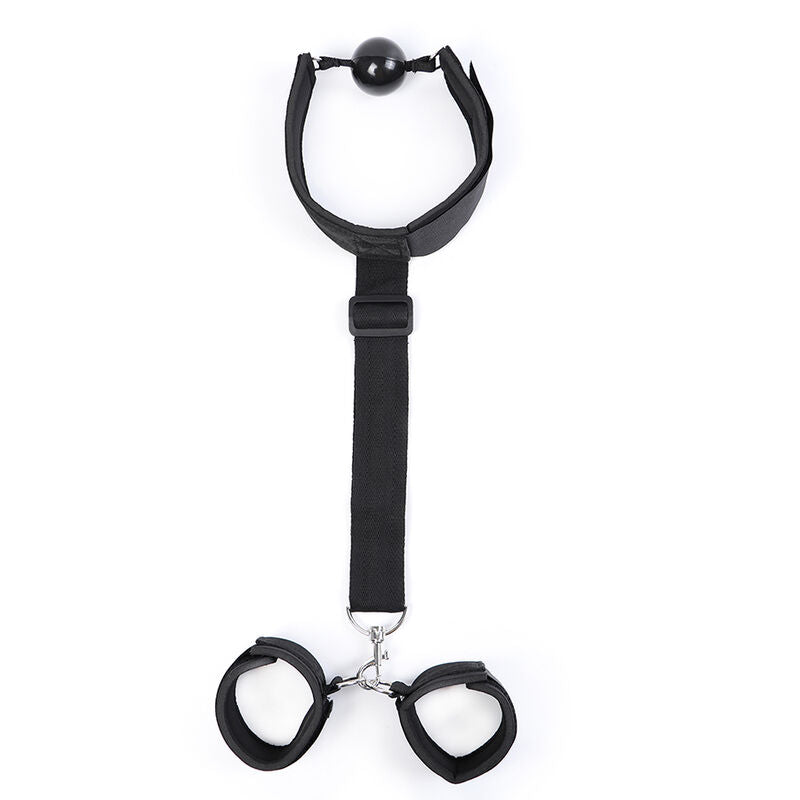 OHMAMA FETISH - FETISH GAG WITH NEOPRENE HANDCUFFS