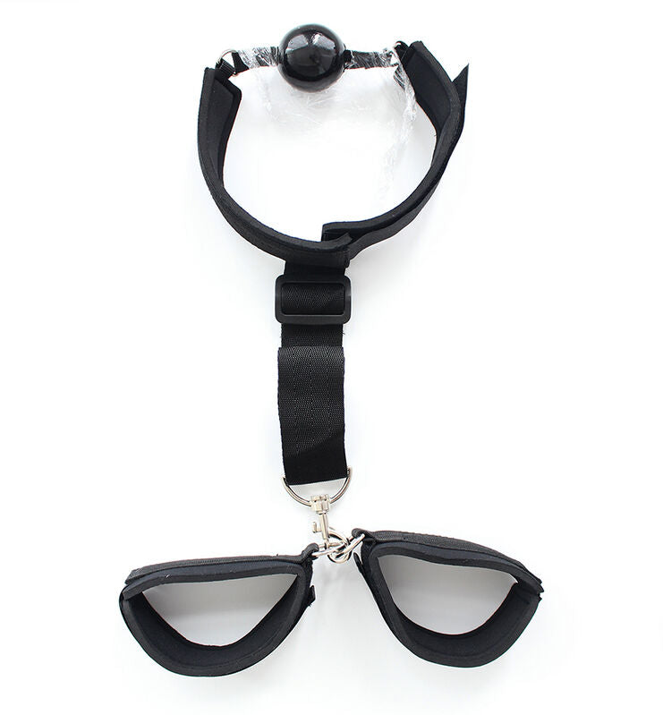 OHMAMA FETISH - FETISH GAG WITH NEOPRENE HANDCUFFS