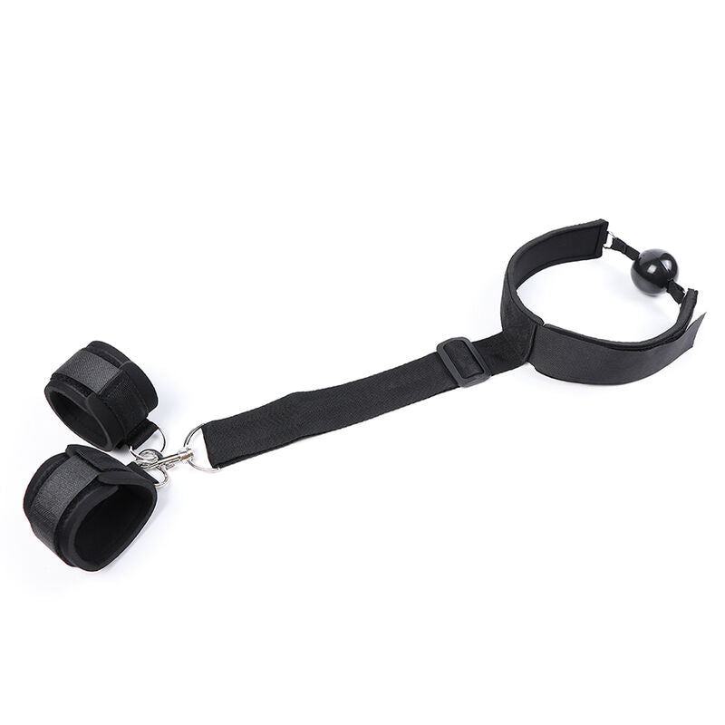 OHMAMA FETISH - FETISH GAG WITH NEOPRENE HANDCUFFS