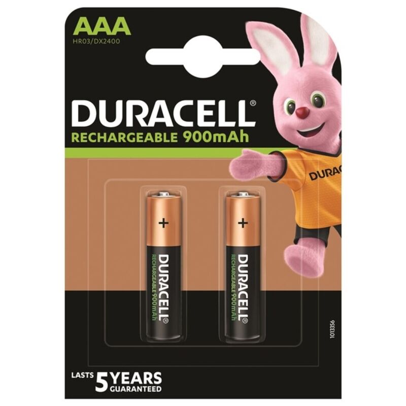 DURACELL - PILA RECARGABLE HR03 AAA 900mAh BLISTER*2