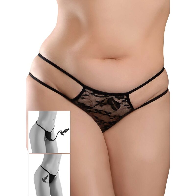 HOOK UP PANTIES - CROTCHLESS PLEASURE PEARLS TALLA XL/XXL