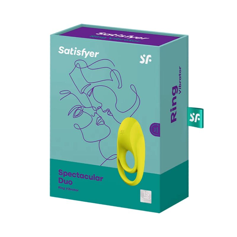 SATISFYER - SPECTACULAR DUO YELLOW VIBRATOR RING