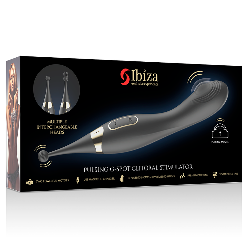 IBIZA - ESTIMULADOR DE CLITORIS INTERCAMBIABLES Y PULSATION VIBRADOR PUNTO G