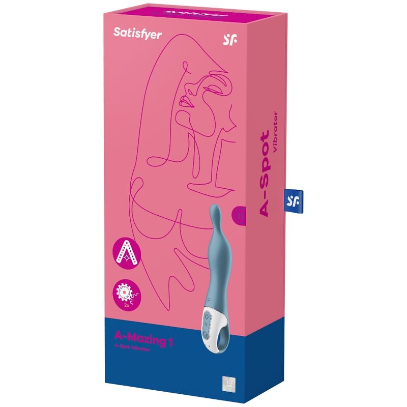 SATISFYER - AMAZING 1 VIBRADOR PUNTO A AZUL