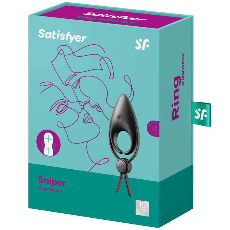 SATISFYER - SNIPER ANILLO VIBRADOR AZUL