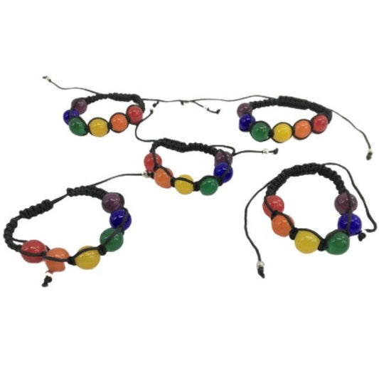 PRIDE - PULSERA BOLAS GRANDES BANDERA LGBT