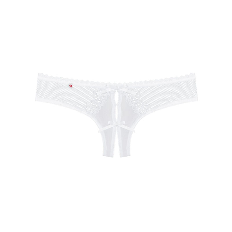 OBSESSIVE - ALABASTRA SEXY CROTCHLESS PANTY WHITE L/XL 