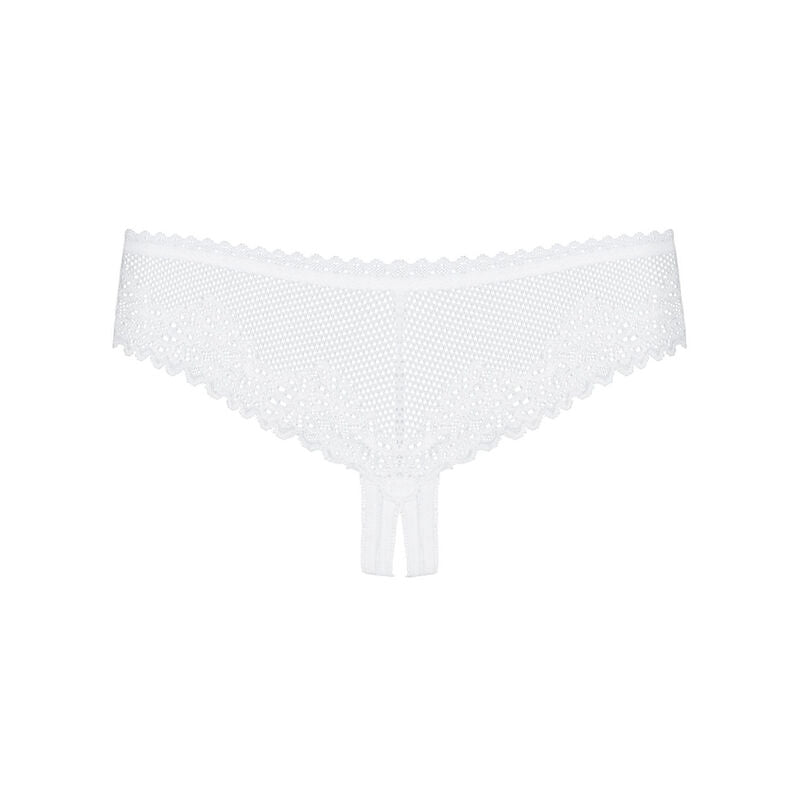 OBSESSIVE - ALABASTRA SEXY CROTCHLESS PANTY WHITE L/XL 