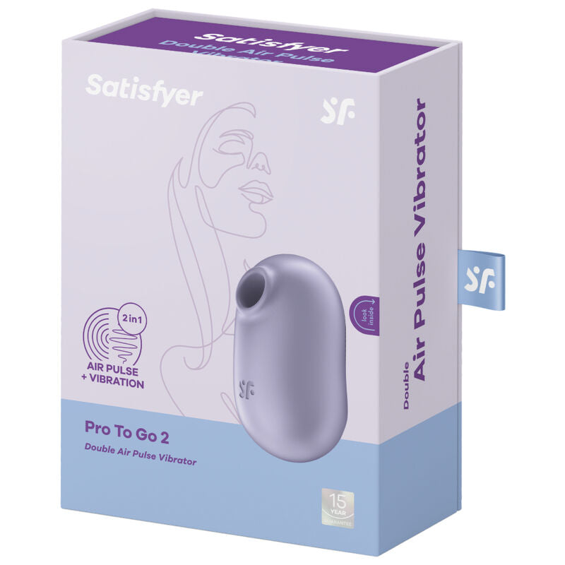 SATISFYER - PRO TO GO 2 DOUBLE VIOLET STIMULATOR AND VIBRATOR