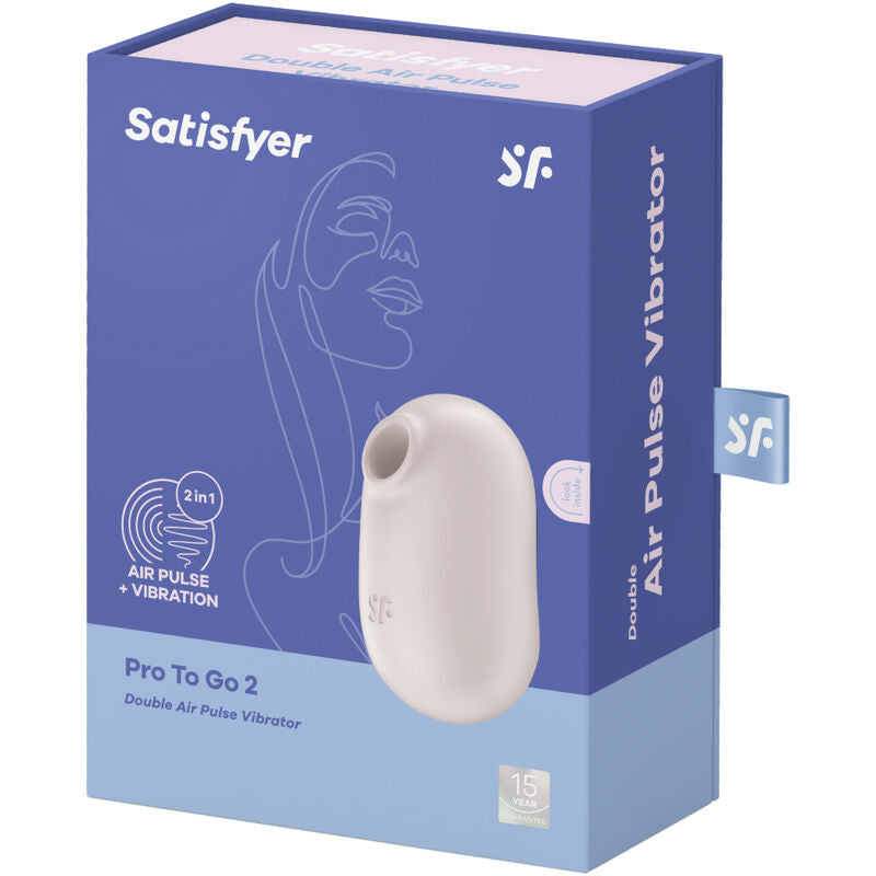 SATISFYER - PRO TO GO 2 DOUBLE VIOLET STIMULATOR AND VIBRATOR