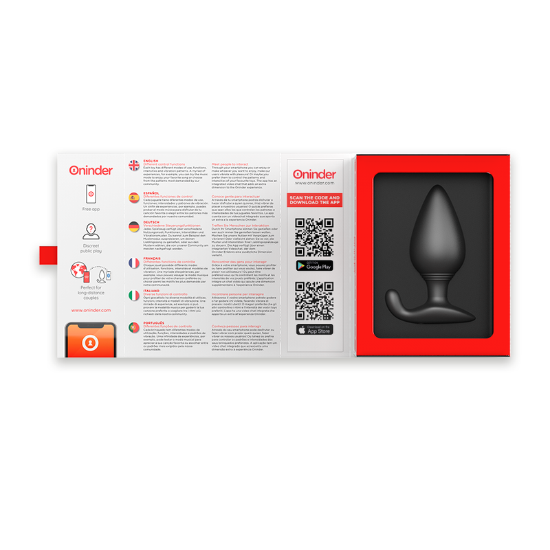 ONINDER - RIO PLUG ANAL VIBRATOR BLACK - FREE APP 