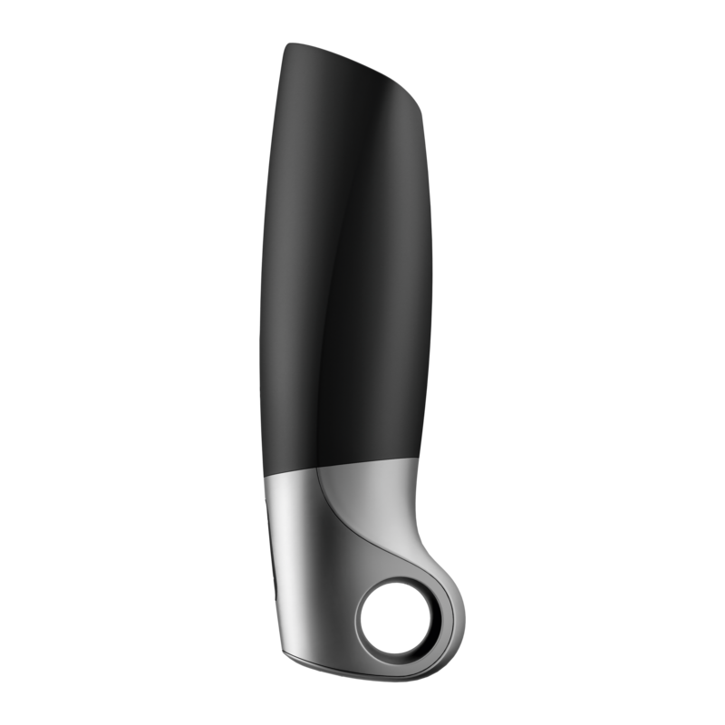 SATISFYER - POWER MASTURBATOR BLACK AND SILVER