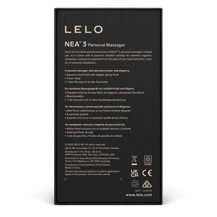 LELO - NEA 3 MASAJEADOR PERSONAL - NEGRO