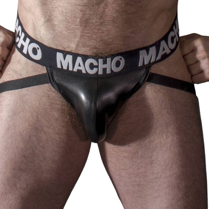 MACHO - MX25NC JOCK CUERO NEGRO S