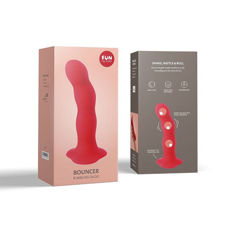 FUN FACTORY - BOUNCER SHAKE DILDO ROJO