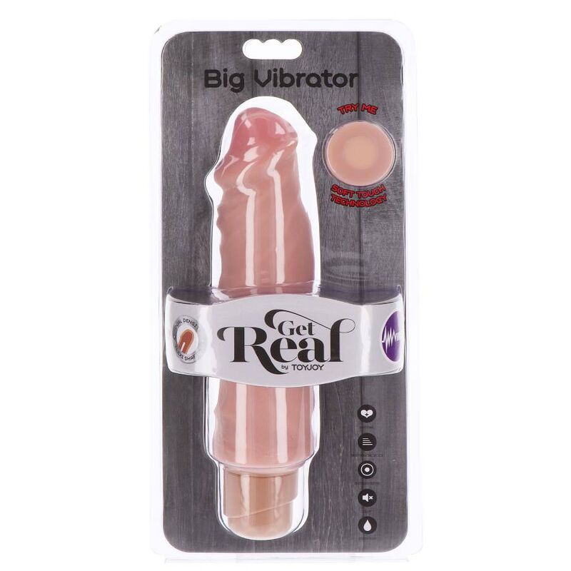 GET REAL - DUAL DENSITY BIG VIBRATOR 20.5 CM NATURAL