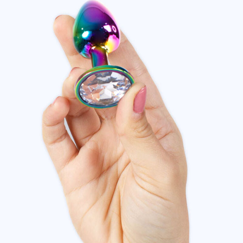 SECRETPLAY - METAL BUTT PLUG MULTICOLOR SIZE S 7 CM