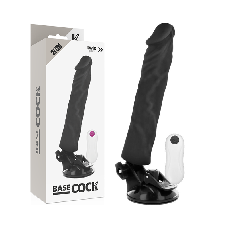 BASECOCK - REALISTIC VIBRATOR NATURAL REMOTE CONTROL 21 CM -O- 4 CM