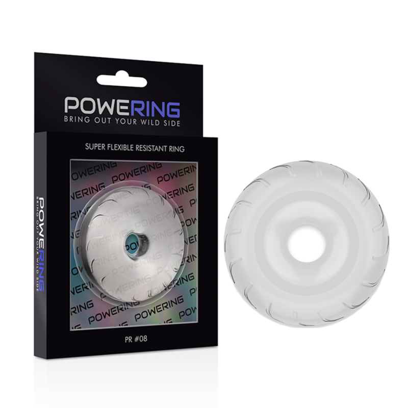 POWERING - SUPER FLEXIBLE Y RESISTENTE ANILLO PENE  5CM PR08 CLEAR