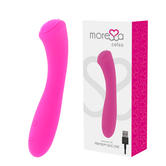 MORESSA - CELSO MASAJEADOR DUO PUNTO G Y SUERO PELVICO PREMIUM SILICONE RECARGABLE