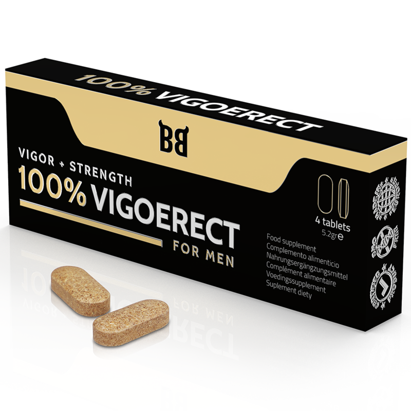 BLACK BULL - 100% VIGOERECT ENHANCER FOR MEN 4 CAPSULES