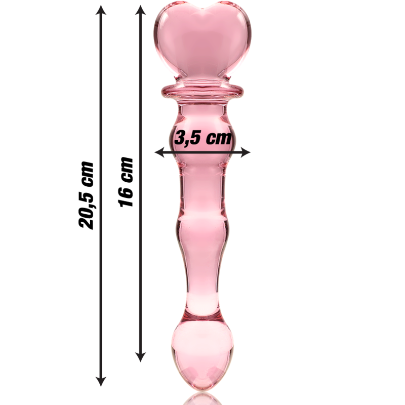 NEBULA SERIES BY IBIZA - MODELO 21 DILDO CRISTAL BOROSILICATO TRANSPARENTE 20.5 CM -O- 3.5 CM