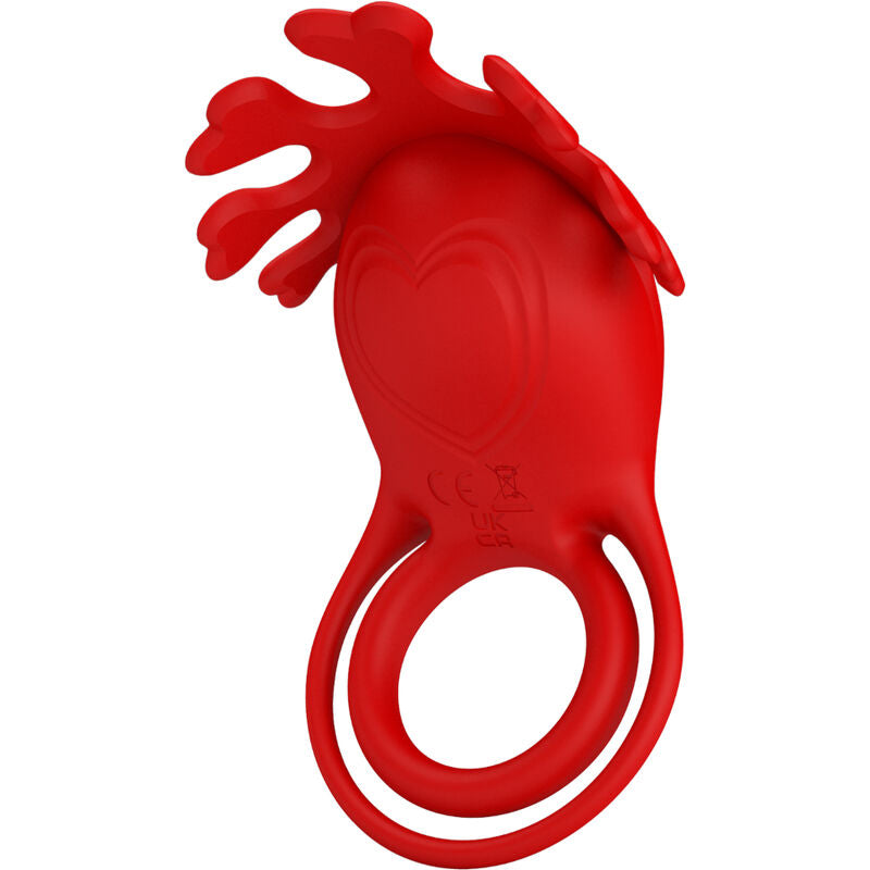 PRETTY LOVE - RUBEN VIBRATOR RING 7 VIBRATIONS SILICONE RED