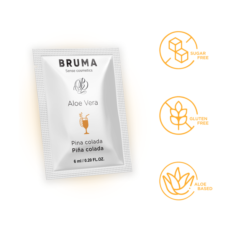 BRUMA - GEL DESLIZANTE CON ALOE VERA SABOR A PIÑA COLADA 6 ML