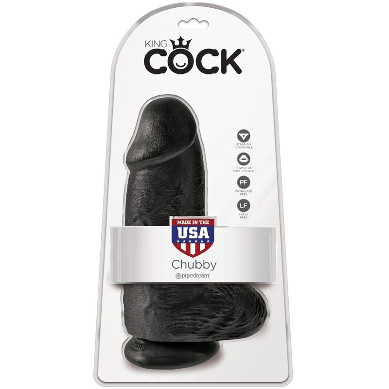 KING COCK - REALISTIC PENIS CHUBBY 23 CM BLACK