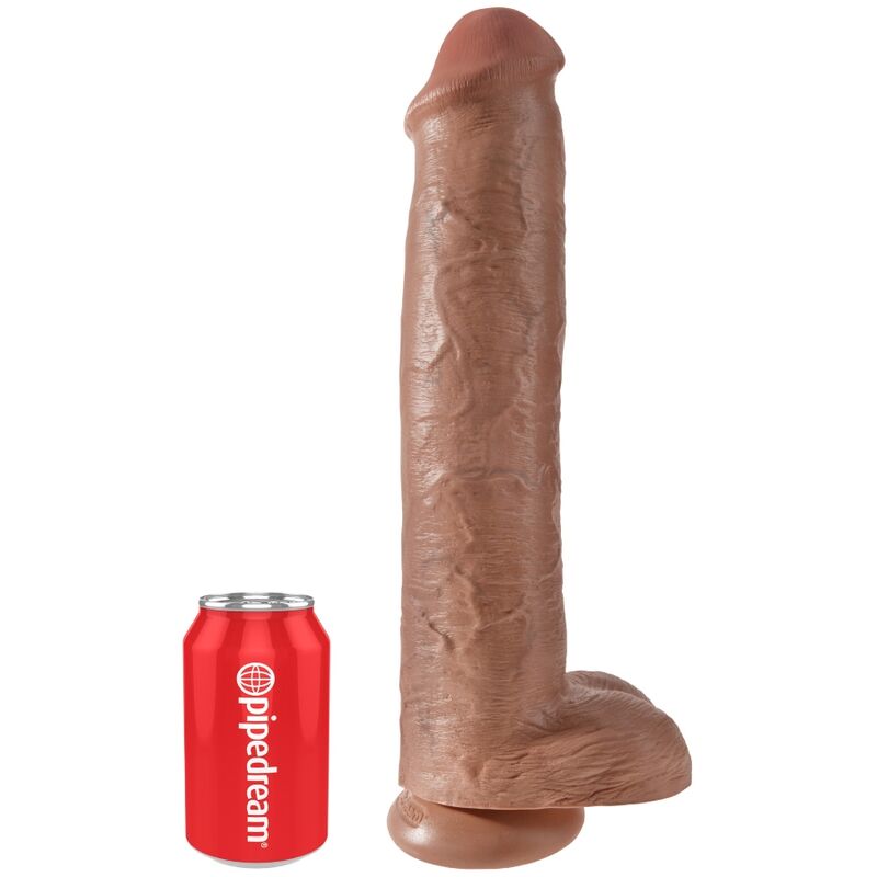 KING COCK - PENE REALISTICO CON TESTICULOS 34.2 CM CARAMELO