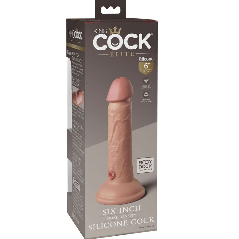 KING COCK - ELITE DILDO REALISTICO SILICONA 15.2 CM