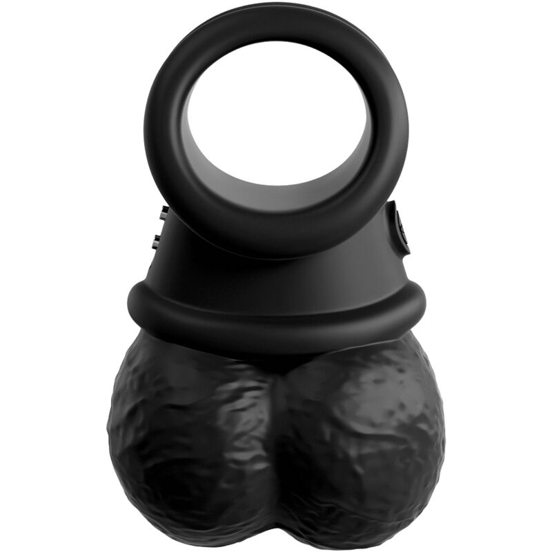 KING COCK - ELITE ANILLO CON TESTICULOS DE SILICONA VIBRADOR