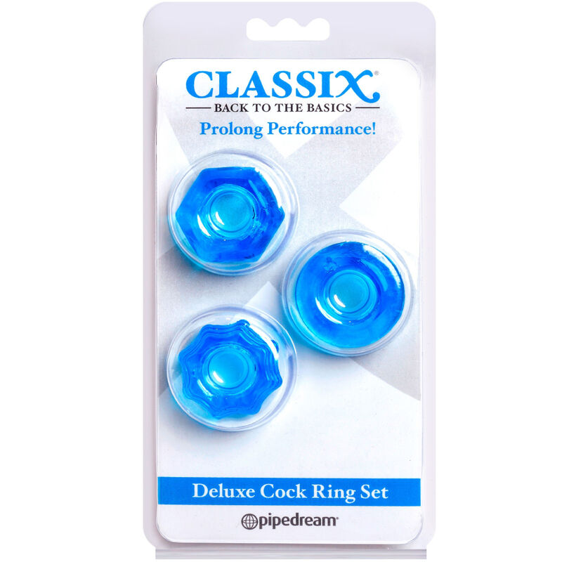 CLASSIX - SET 3 ANILLOS PENE AZUL