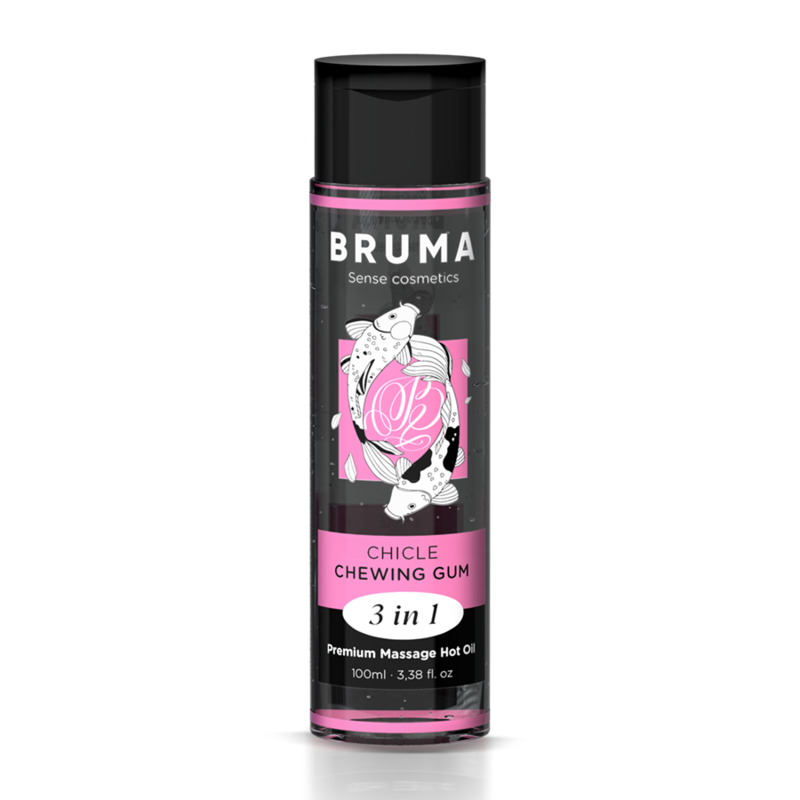 BRUMA - ACEITE DE MASAJE PREMIUM EFECTO CALOR SABOR CHICLE 3 EN 1 - 100 ML