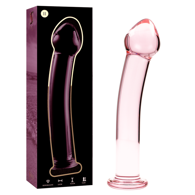 NEBULA SERIES BY IBIZA - MODELO 11 DILDO CRISTAL BOROSILICATO TRANSPARENTE 16 CM -O- 3 CM