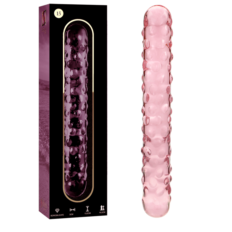 NEBULA SERIES BY IBIZA - MODELO 15 DILDO CRISTAL BOROSILICATO TRANSPARENTE 18.5 CM -O- 3 CM