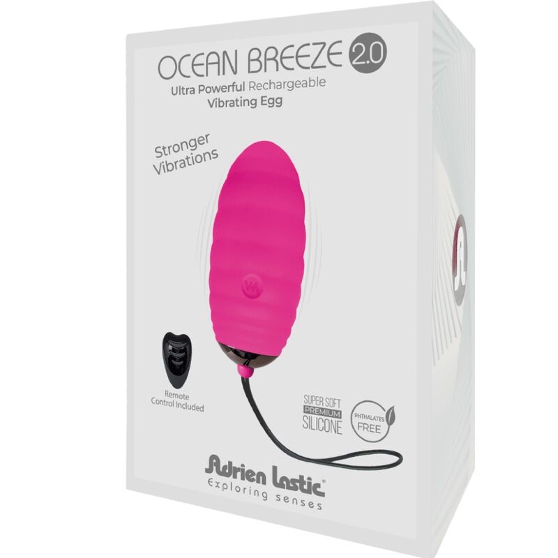 ADRIEN LASTIC - OCEAN BREEZE 2.0 HUEVO VIBRADOR RECARGABLE CONTROL REMOTO ROSA