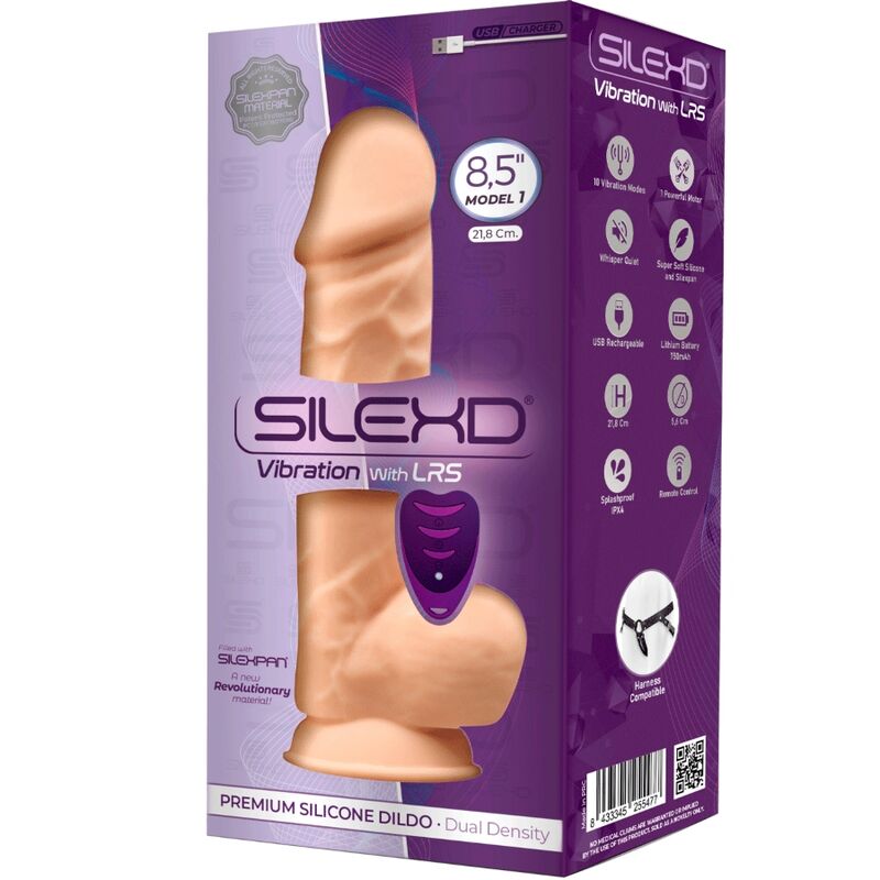 SILEXD - MODEL 1 REALISTIC PENIS VIBRATOR PREMIUM SILICONE SILEXPAN REMOTE CONTROL 21.8 CM