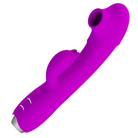 PRETTY LOVE - REGINA VIBRADOR-SUCCIONADOR RECARGABLE MORADO