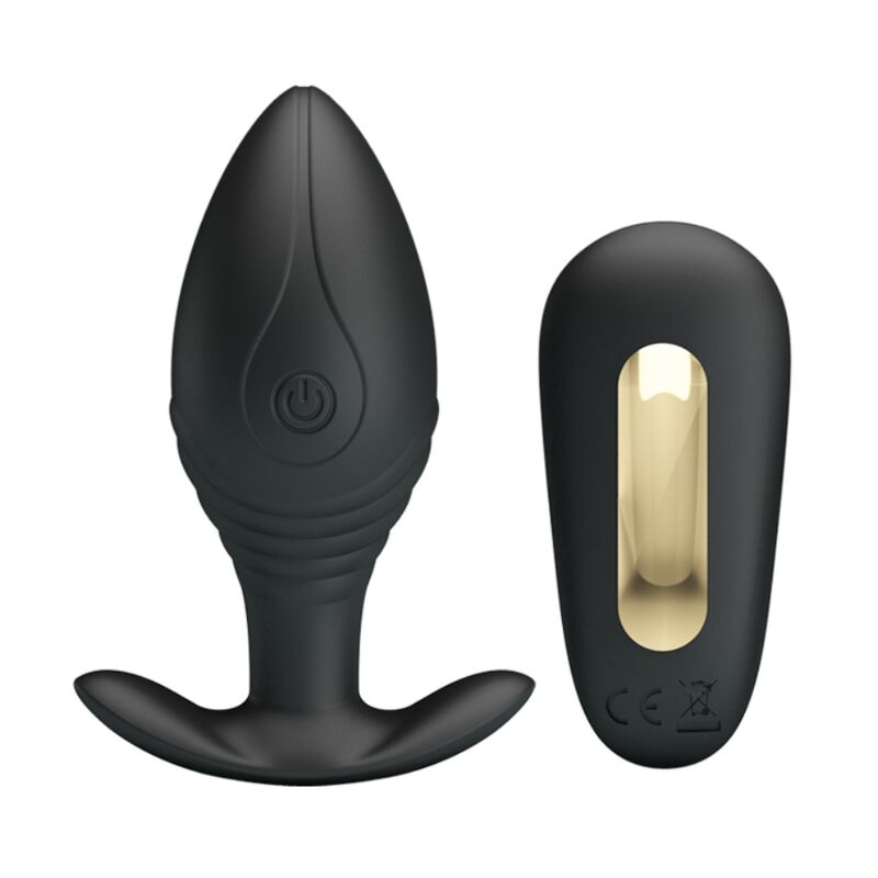 PRETTY LOVE - REGINA PLUG ANAL VIBRADOR RECARGABLE NEGRO