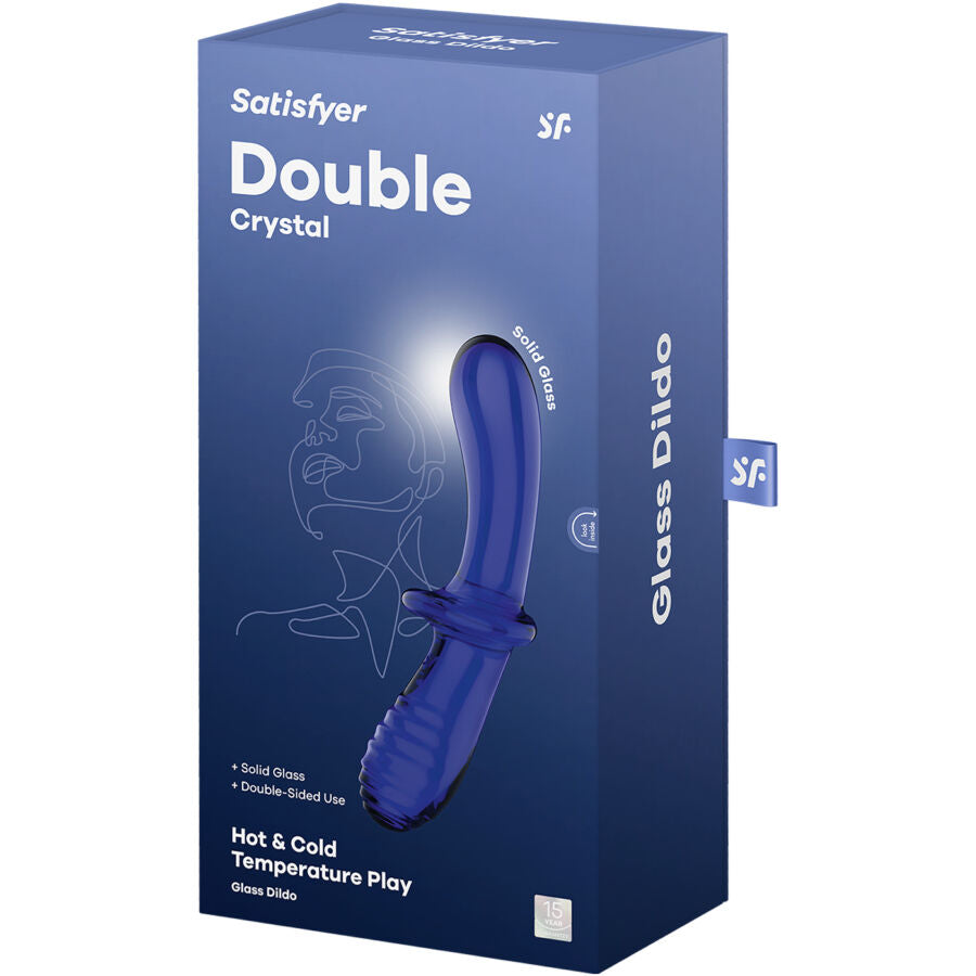 SATISFYER - DOUBLE CRYSTAL DILDO TRANSPARENTE