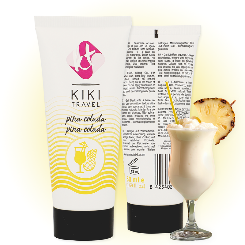 KIKÍ TRAVEL - LUBRICANTE SABOR A PIÑA COLADA 50 ML