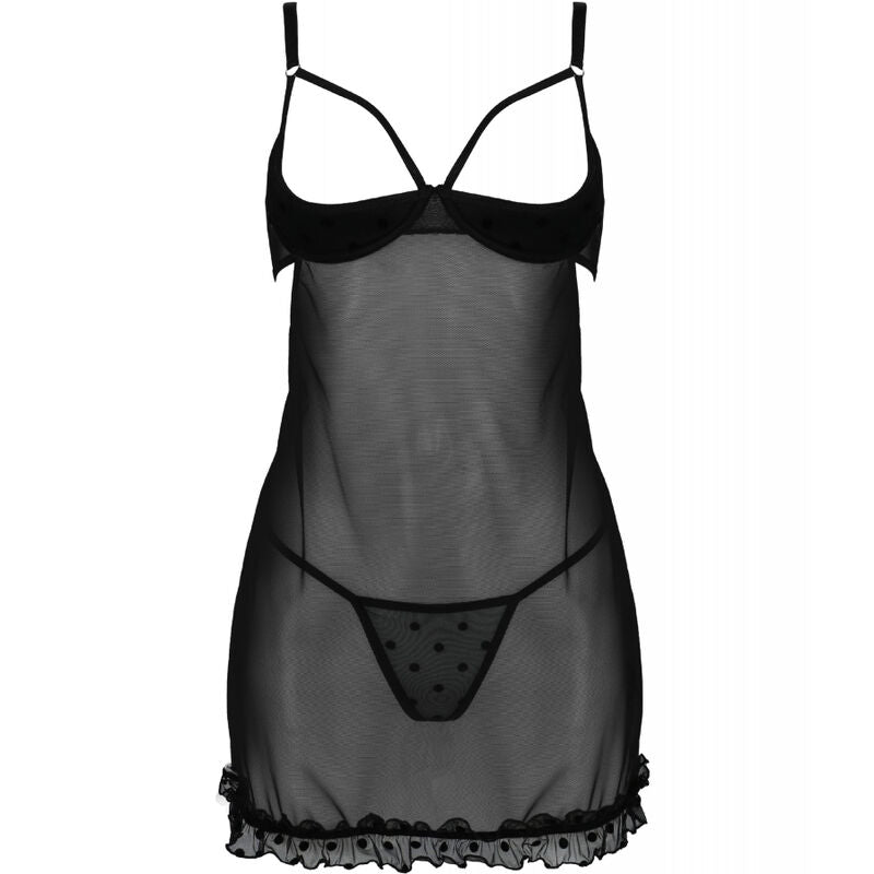 PASSION - MARINA CAMISON &amp; THONG BLACK S/M