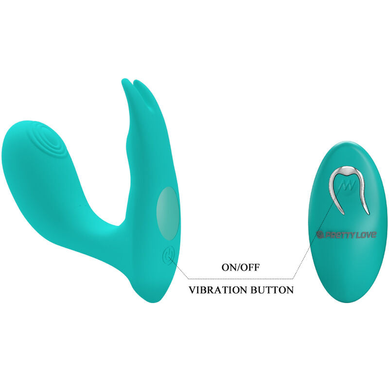 PRETTY LOVE - IDABELLE VIBRATION &amp; PULSATION REMOTE CONTROL BLUE