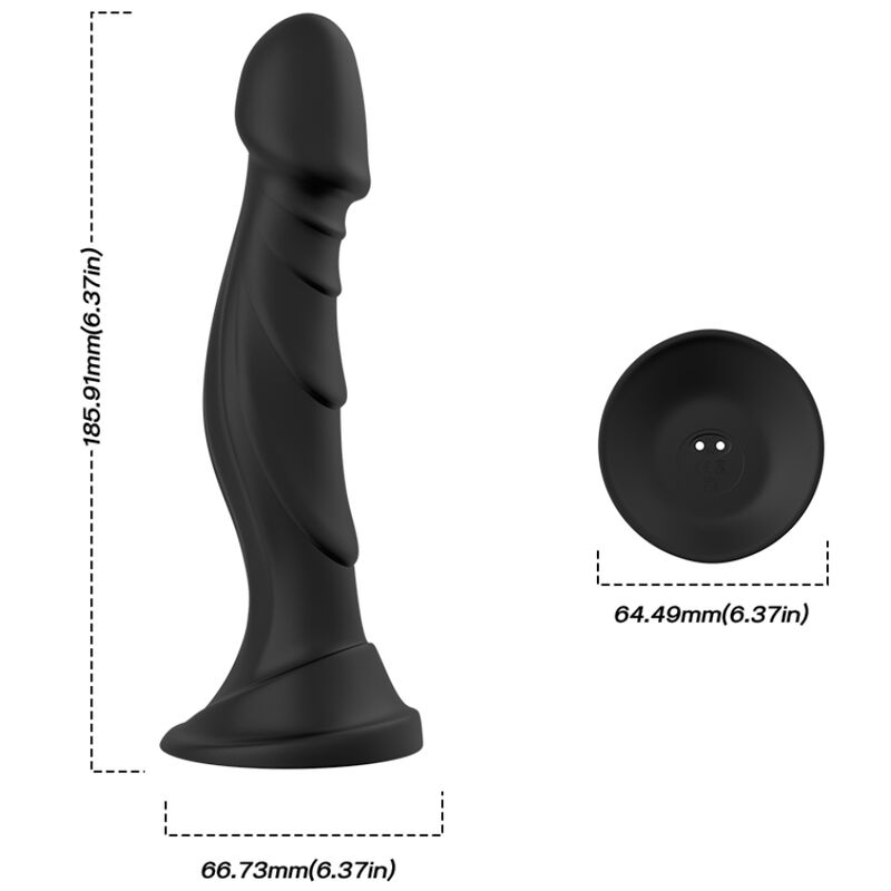 ARMONY - DILDO VIBRADOR & PLUG ANAL CONTROL REMOTO NEGRO