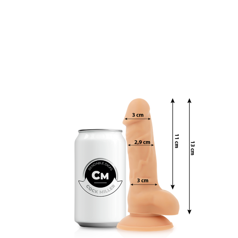 COCK MILLER - SILICONA DENSITY COCKSIL ARTICULABLE 13 CM